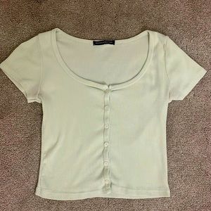 COPY - Brandy Melville light green button up top